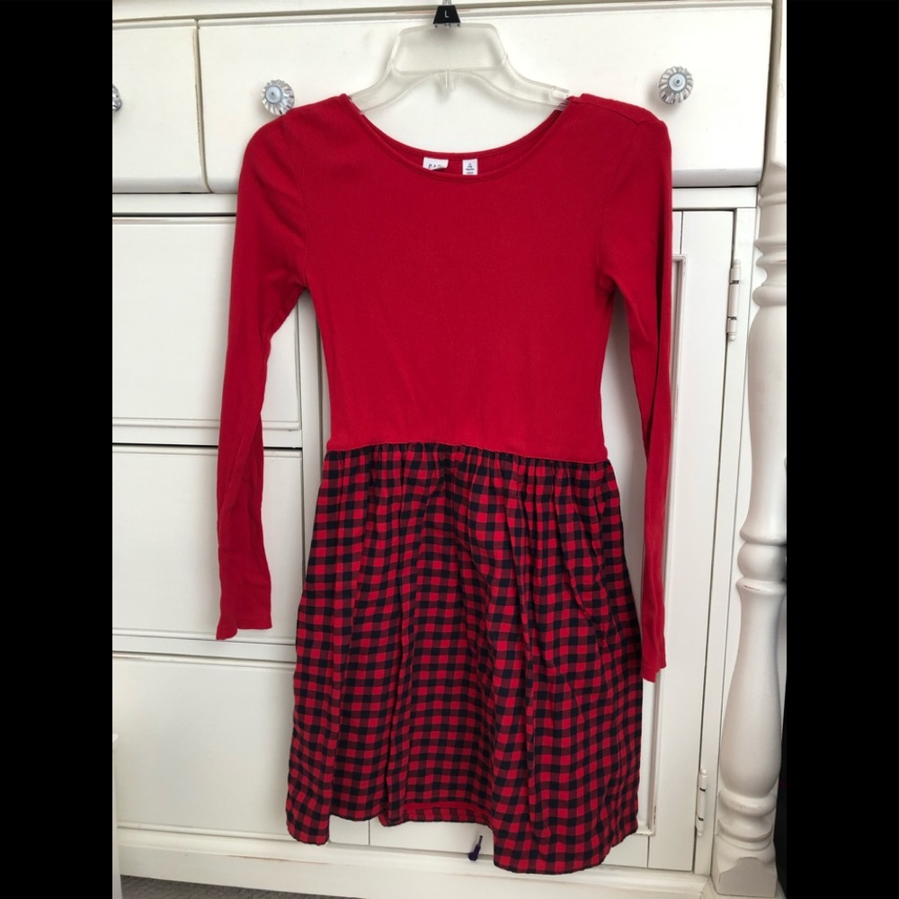 Gap dress/ knit and plaid